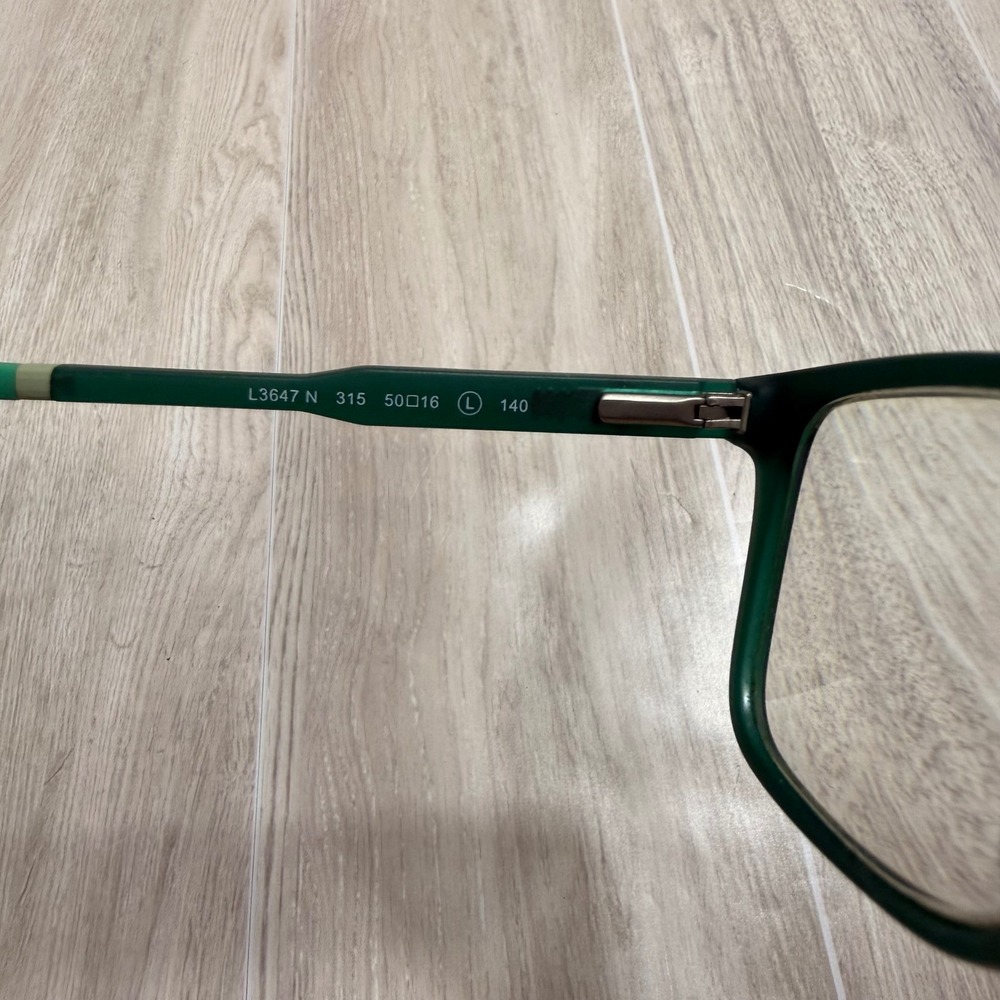 Lacoste L2707 Matte Green Black Rectangular Eyeglasses Frames Crocodile Logo - Picture 5 of 6